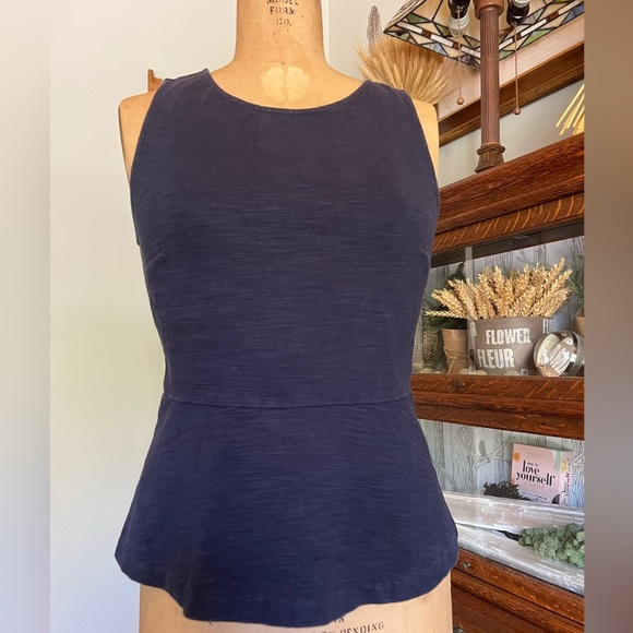 J. Crew knit peplum top with full back zip - Picture 1 of 6
